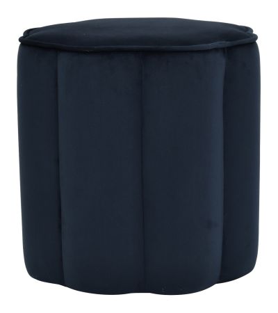 Scallop Footstool in Royal Blue Velvet by Libra | Style Our Home