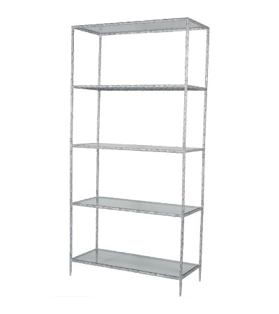 Patterdale Hand Forged Shelving Unit Table Chalk White with Glass Shelves By Libra | Style Our Home
