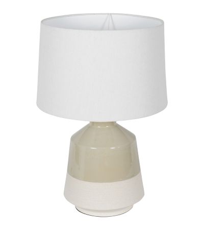 Canterbury Soft Green Dipped Glaze Table Lamp 58cm with Ivory Coolie Shade By Libra | Style Our Home