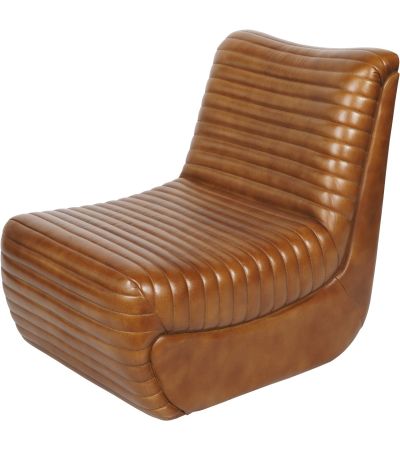 Trinity Brown Cognac Leather Occasional Chair by Libra | Style Our Home 