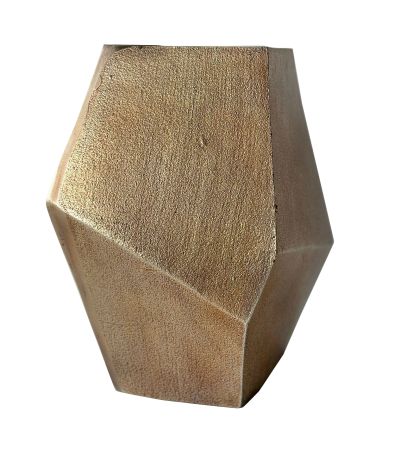 Cast Aluminium Faceted Brass Antique Vase 34cm by Ora Designs | Style Our Home