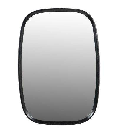 Lin Dark Graphite Textured Aluminium Mirror Small by Ora Designs | Style Our Home