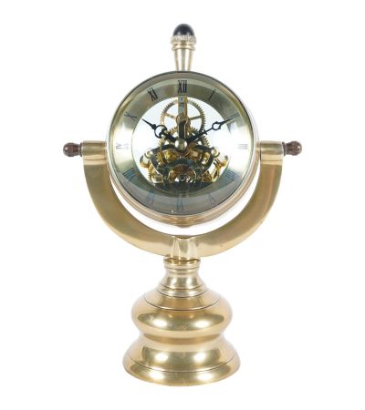 Columbia Antique Brass Finish Mantle Clock by Libra Designs | Style Our Home
