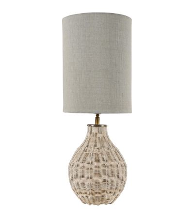 Natural Rattan Lamp with Drum Shade Small by Libra Designs | Style Our Home
