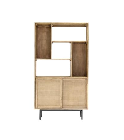 Maddox  Bookcase with Storage and Two Sliding Doors by Libra Designs | Style Our Home
