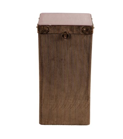Hunter Corrugated Antique Gold Storage Trunk Accent Table by Libra Designs | Style Our Home
