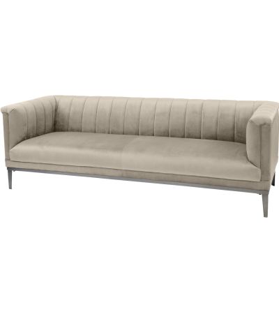Belgrave Mink Three Seater Ribbed Sofa