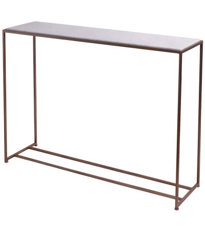 Hylas Antique Copper Frame Ceramic Console Table by Libra Designs | Style Our Home
