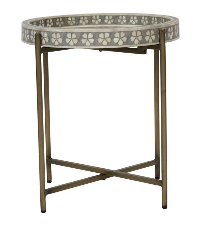 Laura Ashley Grey Epsley Side Table by Libra Designs | Style Our Home