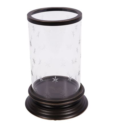 Laura Ashley Dark Bronze Cleverton Hurricane Lamp Medium by Ora Designs | Style Our Home