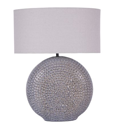 Lugo Ceramic Table Lamp Grey by Libra Designs | Style Our Home