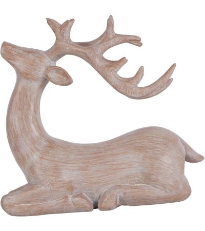Laura Ashley Natural Wood Deer Sculpture by Ora Designs | Style Our Home