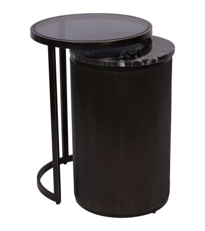 Belvet Black Set of 2 Nesting Side Tables by Ora Designs | Style Our Home