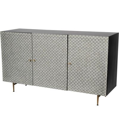 Burg Bone Inlay 3 Door Buffet Sideboard by Ora Designs | Style Our Home