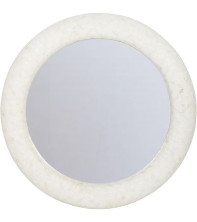 Ason Bone Inlay Round Mirror 100cm by Ora Designs | Style Our Home
