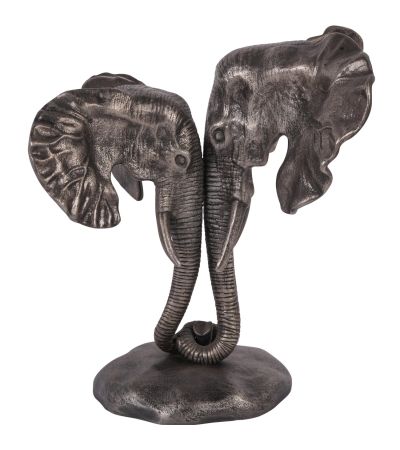 Kariba Cast Aluminium Nuzzling Elephants Sculpture by Ora Designs | Style Our Home