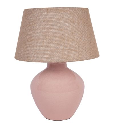 Aubrey Dusky Pink Ceramic Table Lamp Small E27 60W by Ora Designs | Style Our Home
