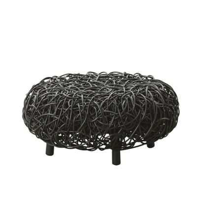 Loop Black Footstool by Cane-line | Style Our Home 