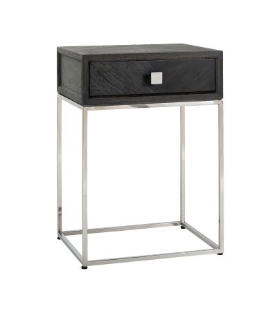 Blackbone Silver 1 Drawer Nightstand - Style Our Home