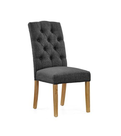 Burford Button Back Charcoal Dining Chair by Condell/Global Home Group | Style Our Home
