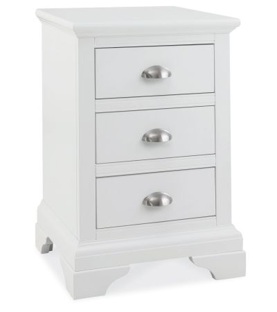 Hampstead White 3 Drawer Nightstand - Style Our Home