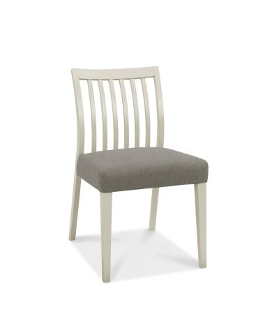 Bergen Grey Washed Oak & Soft Grey Low Slatted Titanium Dining Chair (a pair) - Style Our Home