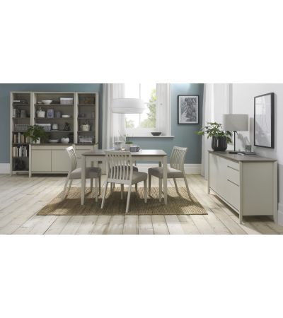 Bergen Grey Washed Oak & Soft Grey Medium Extending Dining Table - Style Our Home