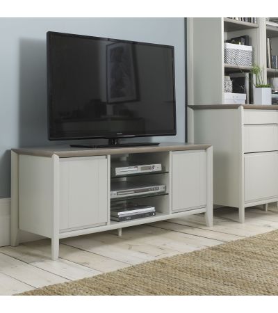 Bergen Grey Washed Oak & Soft Grey Entertainment Unit - Style Our Home