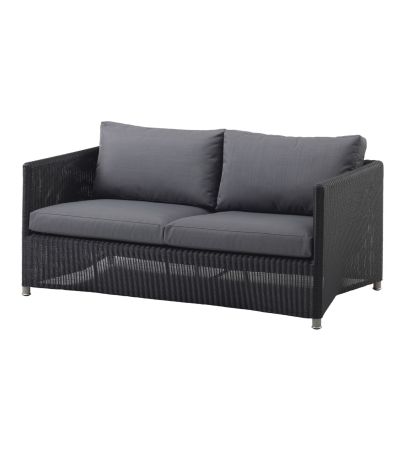 Diamond Weave Graphite 2-Seater Sofa by Cane-line| Style Our Home
