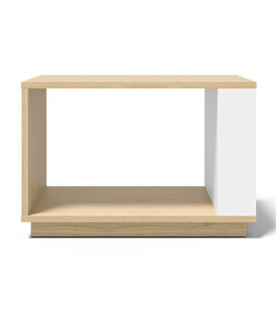 Ella Light Oak Melamine / White Side Table 70 | Style Our Home
