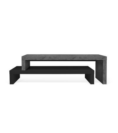 Cliff TV Unit Concrete Look & Black Finish | Style Our Home