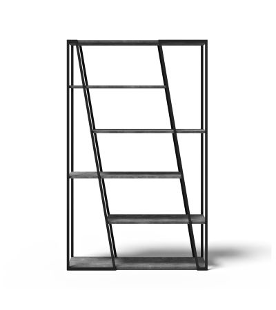 Albi Concrete / Black Metal Bookcase | Style Our Home
