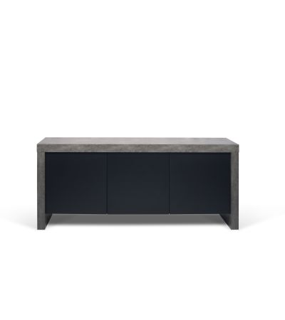 Kobe Concrete & Black 3 Door Sideboard - Style Our Home 