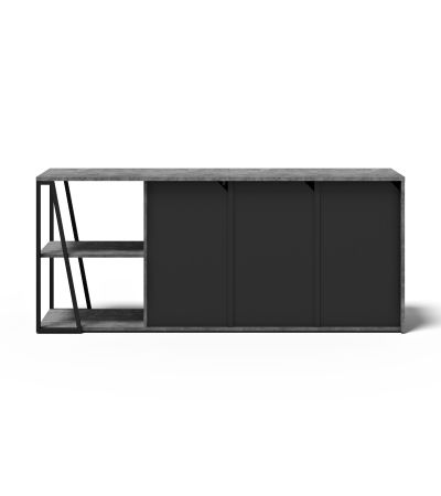 Albi Concrete / Black Metal Sideboard 190 | Style Our Home
