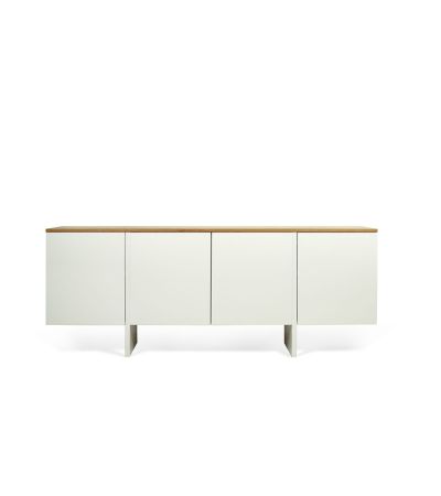 Edge Sideboard Oak (Veneer) Pure White (Matte) Finish