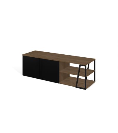 Albi Walnut / Black Metal Tv Stand 145 | Style Our Home
