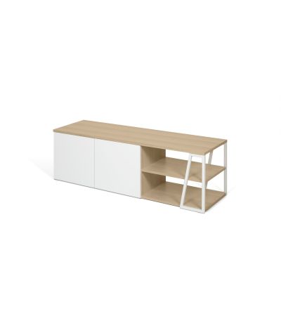 Albi Light Oak / White Metal Tv Stand 145 | Style Our Home
