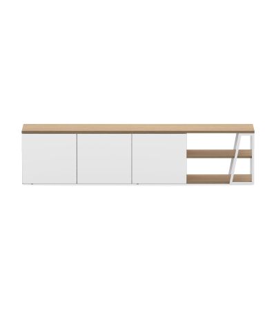 Albi Light Oak / White Metal Tv Stand 190 | Style Our Home
