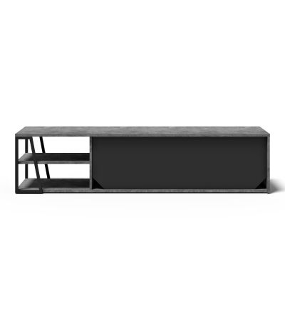 Albi Concrete / Black Metal Tv Stand 190 | Style Our Home
