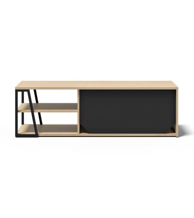 Albi Light Oak / Black Metal Tv Stand 145 | Style Our Home
