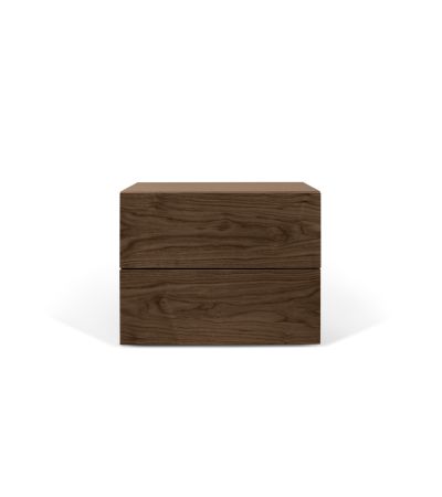 Aurora Walnut (Veneer) Night Table 2 Drawers | Style Our Home
