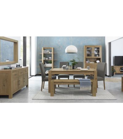 Turin Light Oak Dining Table Medium End Extension - Style our Home