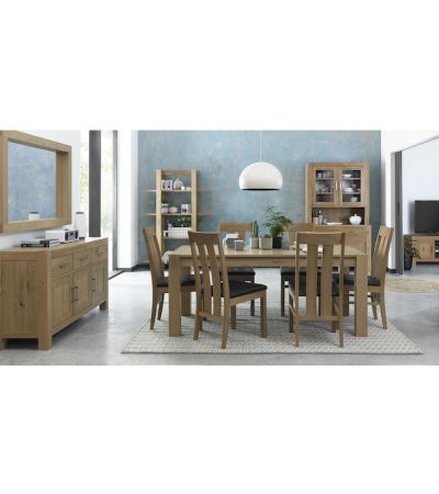 Turin Light Oak Dining Set Large End Oak Extension - Style our Home