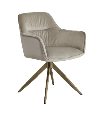 Aline Khaki Velvet Swivel Chair by Richmond Interiors | Style Our Home