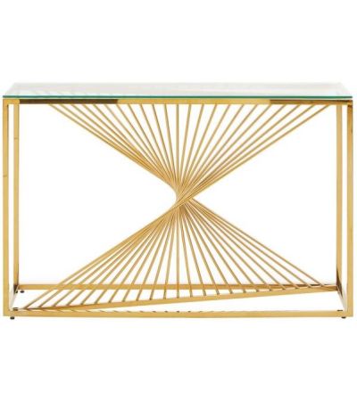 Andre Console Table with Gold Finish by Prestige | Style Our Home