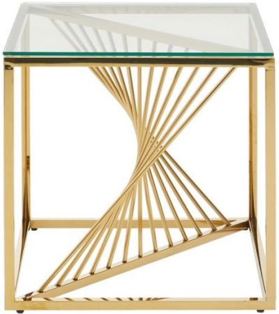 Andre Side Table with Gold Finish by Prestige | Style Our Home