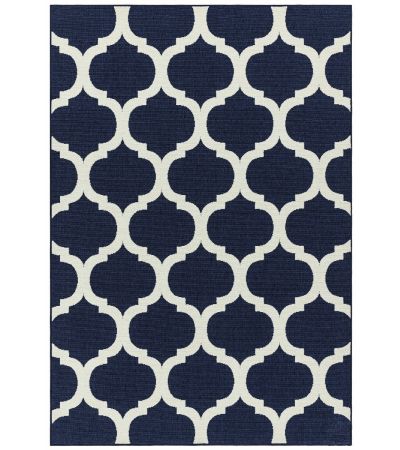 Antibes Blue Trellis Rug