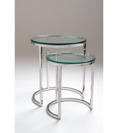 Apollo Stainless Steel Nest of two Tables by Chelsea Furniture | Style Our Home
