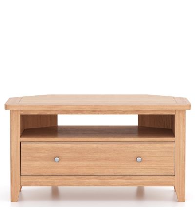 Arlyn Natual Oak Corner TV Cabinet by Hertiance Furniture | Style Our Home