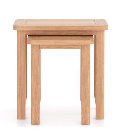 Arlyn Natual Oak Nest of 2 Tables by Hertiance Furniture | Style Our Home